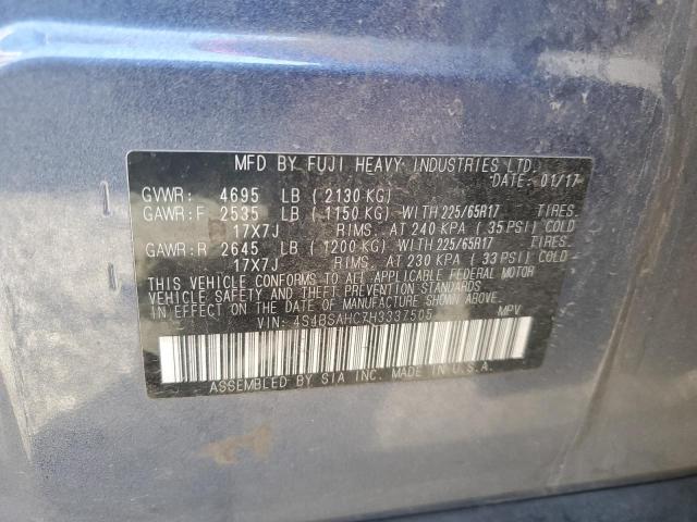 2017 SUBARU OUTBACK 2. 4S4BSAHC7H3337505