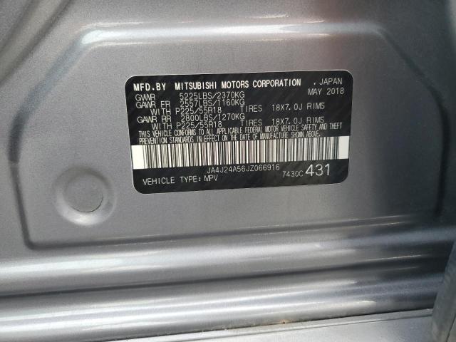 2018 MITSUBISHI OUTLANDER JA4J24A56JZ066916