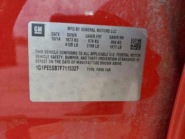 2015 CHEVROLET CRUZE LT - 1G1PE5SB7F7115327