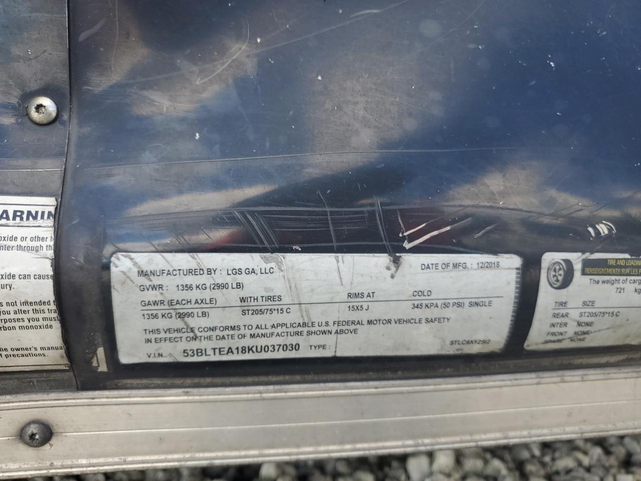 Lot #3296319428 2019 LGS UNKNOWN