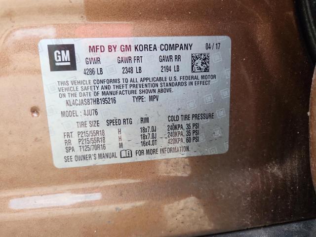 2017 BUICK ENCORE PRE - KL4CJASB7HB195216