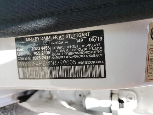 2013 MERCEDES-BENZ C 250 - WDDGF4HB9DR299005