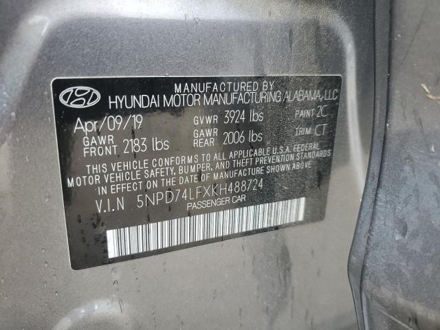 2019 HYUNDAI ELANTRA SE - 5NPD74LFXKH488724