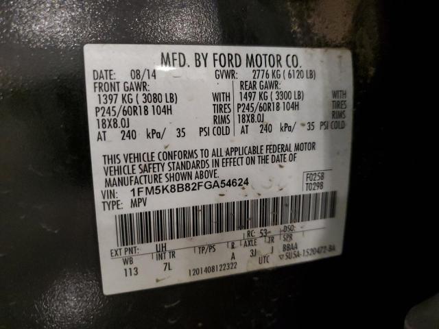 2015 FORD EXPLORER 1FM5K8B82FGA54624