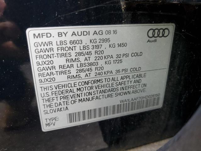 2017 AUDI Q7 PREMIUM WA1LAAF70HD026150