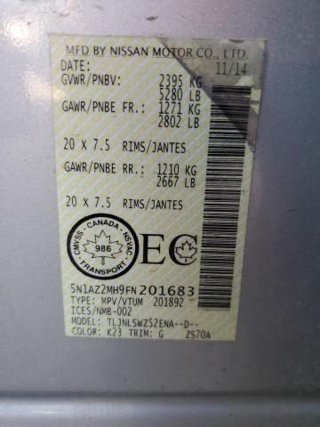 2015 NISSAN MURANO S 5N1AZ2MH9FN201683