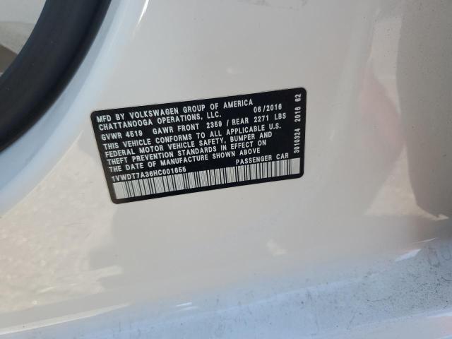 2017 VOLKSWAGEN PASSAT R-L 1VWDT7A36HC001655