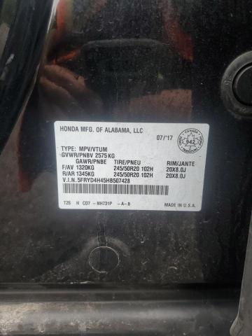 2017 ACURA MDX NAVI 5FRYD4H45HB507428