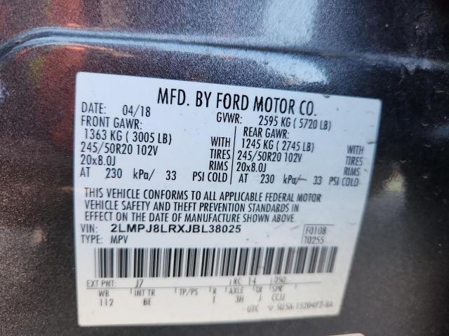 2018 LINCOLN MKX RESERV - 2LMPJ8LRXJBL38025