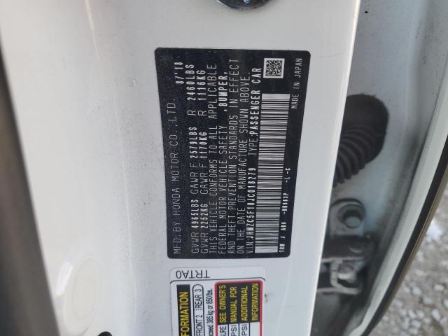 2018 HONDA CLARITY JHMZC5F10JC018279