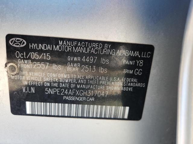 2016 HYUNDAI SONATA SE 5NPE24AFXGH317047