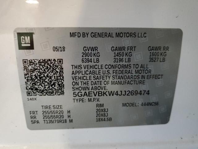 2018 BUICK ENCLAVE PR 5GAEVBKW4JJ269474