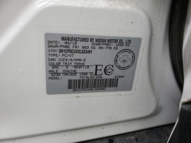 2019 NISSAN KICKS S 3N1CP5CUXKL523491