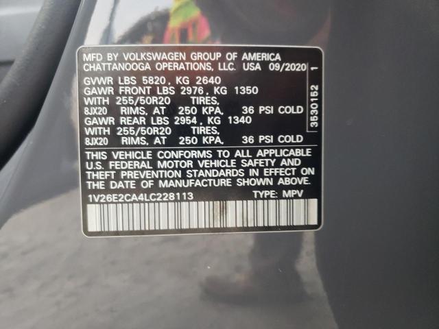 2020 VOLKSWAGEN ATLAS CROS 1V26E2CA4LC228113