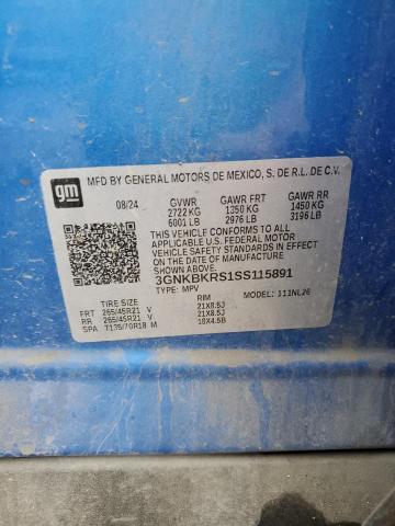 2025 CHEVROLET BLAZER RS - 3GNKBKRS1SS115891