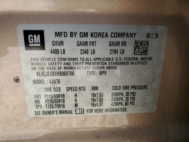 2019 BUICK ENCORE PRE - KL4CJESBXKB869700