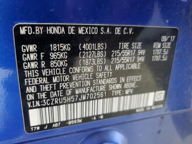 2018 HONDA HR-V EX 3CZRU5H57JM702561