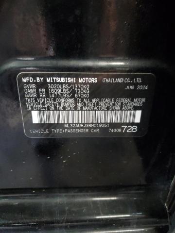2024 MITSUBISHI MIRAGE ES ML32AUHJ3RH019251