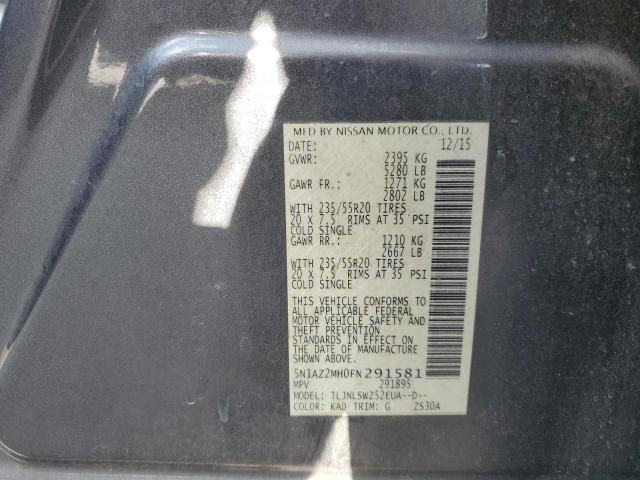 2015 NISSAN MURANO S 5N1AZ2MH0FN291581