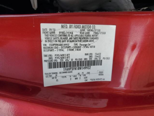 2011 FORD FOCUS SE - 1FAHP3FN1BW149932