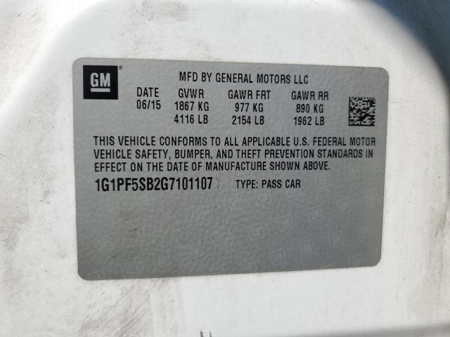 2016 CHEVROLET CRUZE LIMI 1G1PF5SB2G7101107