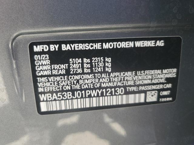 2023 BMW 540 I WBA53BJ01PWY12130