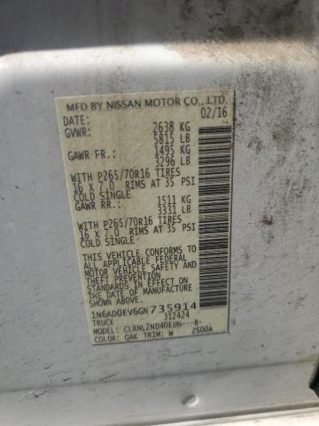 2016 NISSAN FRONTIER S - 1N6AD0EV6GN735914