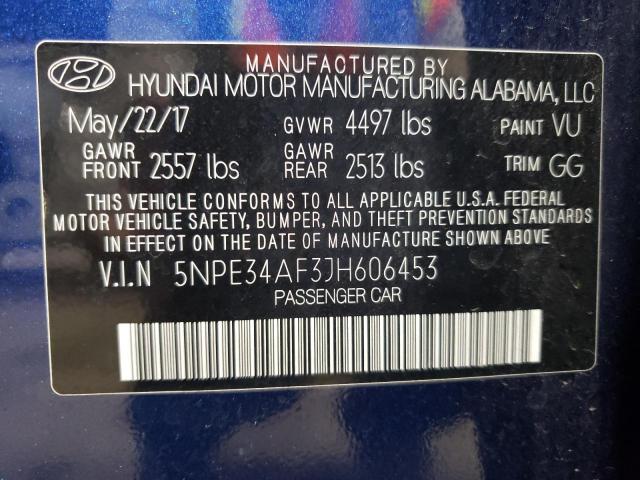 2018 HYUNDAI SONATA SPO 5NPE34AF3JH606453