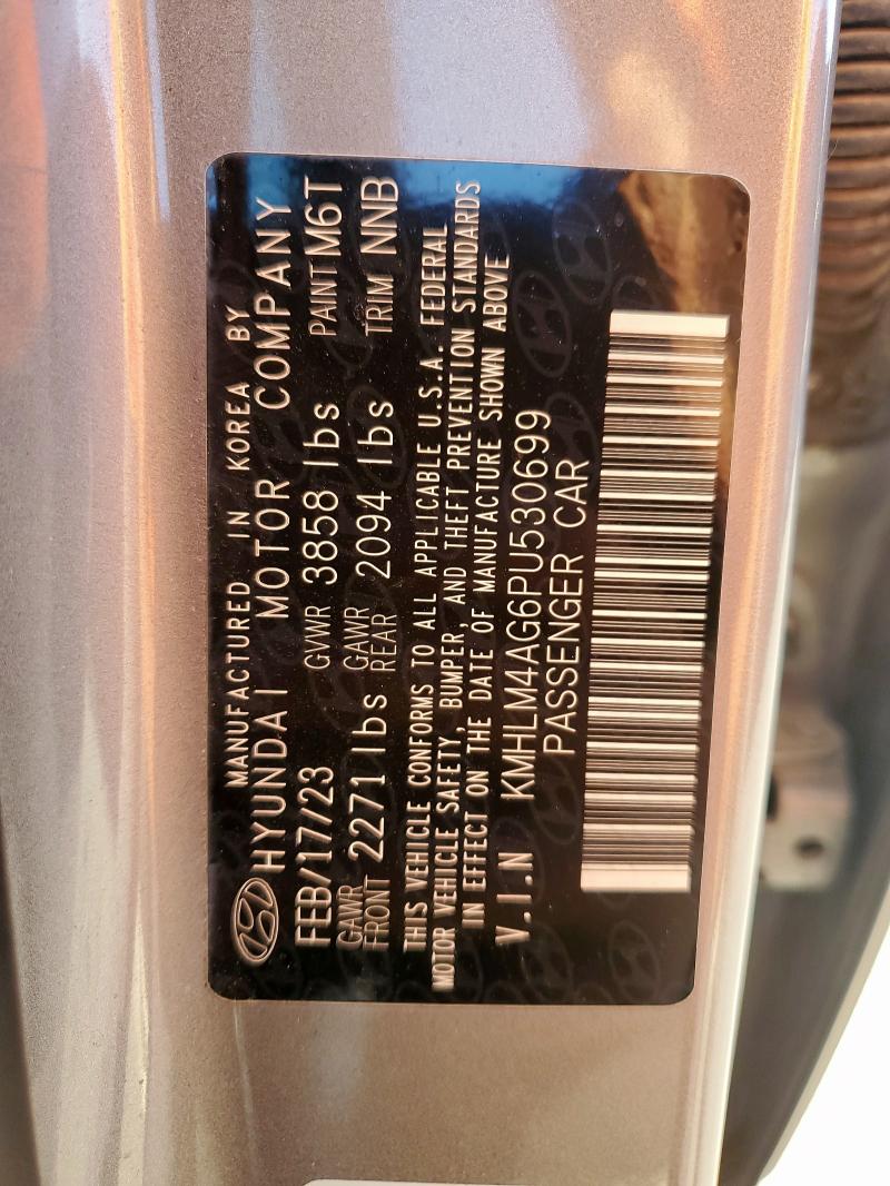 2023 HYUNDAI ELANTRA SEL KMHLM4AG6PU530699