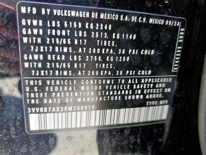 2024 VOLKSWAGEN TIGUAN S #3301945458