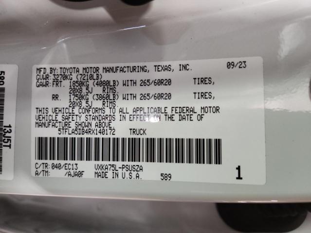 2024 TOYOTA TUNDRA CRE - 5TFLA5DB4RX140172