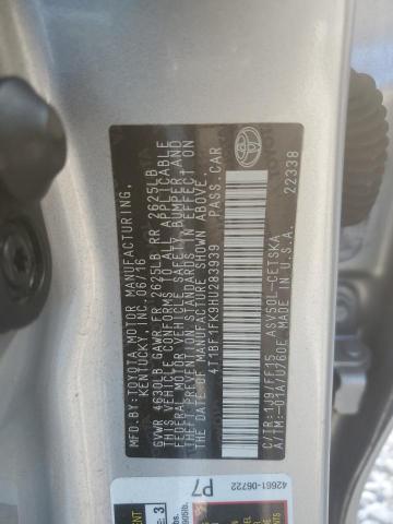 2017 TOYOTA CAMRY LE 4T1BF1FK9HU283939