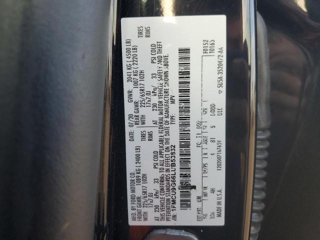 2020 FORD ESCAPE SE - 1FMCU9G66LUB53832