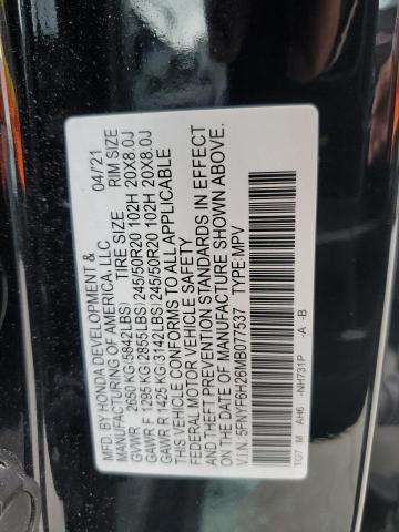 2021 HONDA PILOT SE - 5FNYF6H26MB077537