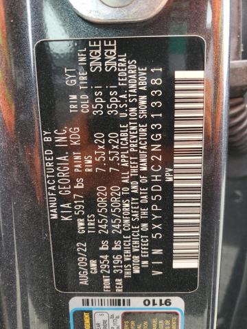 2022 KIA TELLURIDE 5XYP5DHC2NG313381