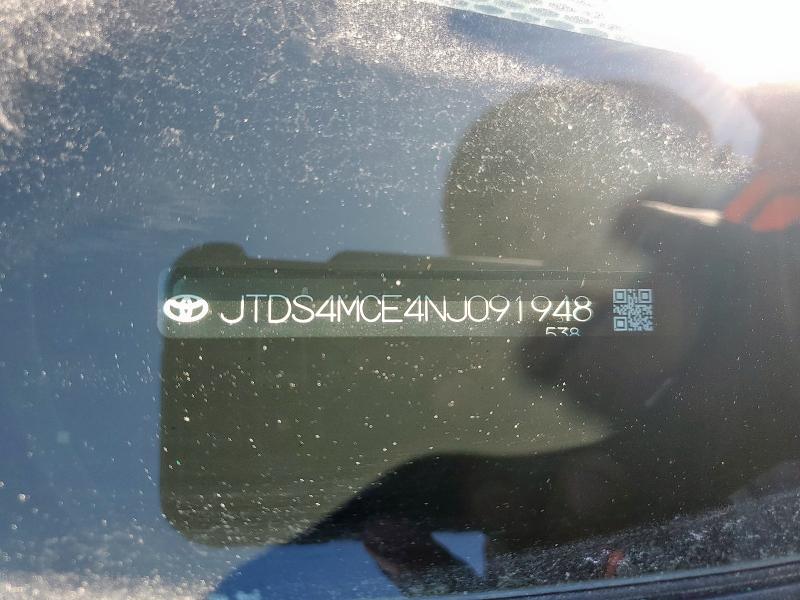 2022 TOYOTA COROLLA SE - JTDS4MCE4NJ091948