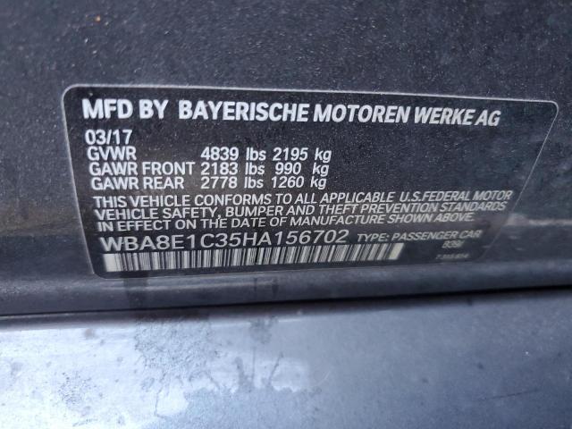 2017 BMW 330E WBA8E1C35HA156702