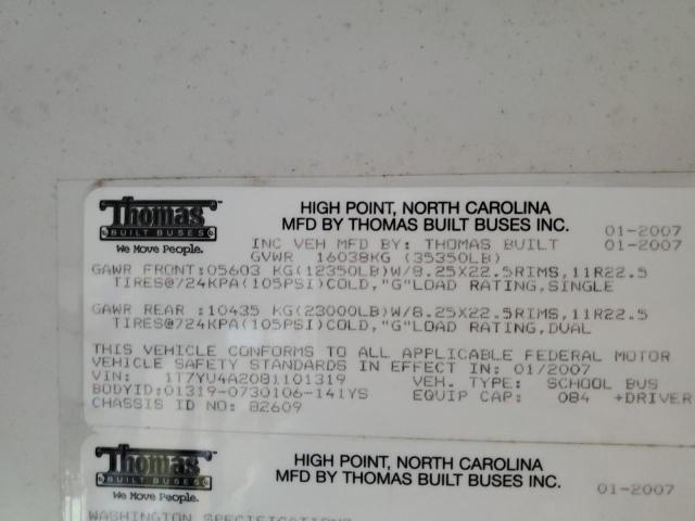 2008 THOMAS SAF-T-LINER HDX #3256497676