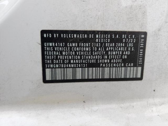 2022 VOLKSWAGEN JETTA SEL - 3VWGM7BU4NM026131