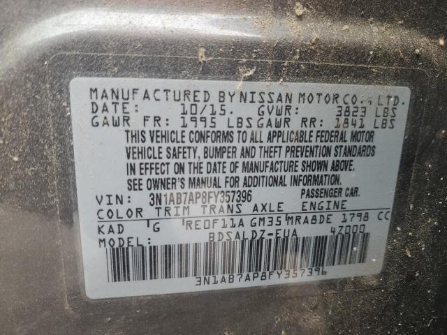 2015 NISSAN SENTRA S 3N1AB7AP8FY357396