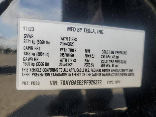 2023 TESLA MODEL Y - 7SAYGAEE2PF929372