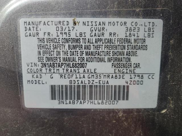 2017 NISSAN SENTRA S - 3N1AB7AP7HL682007