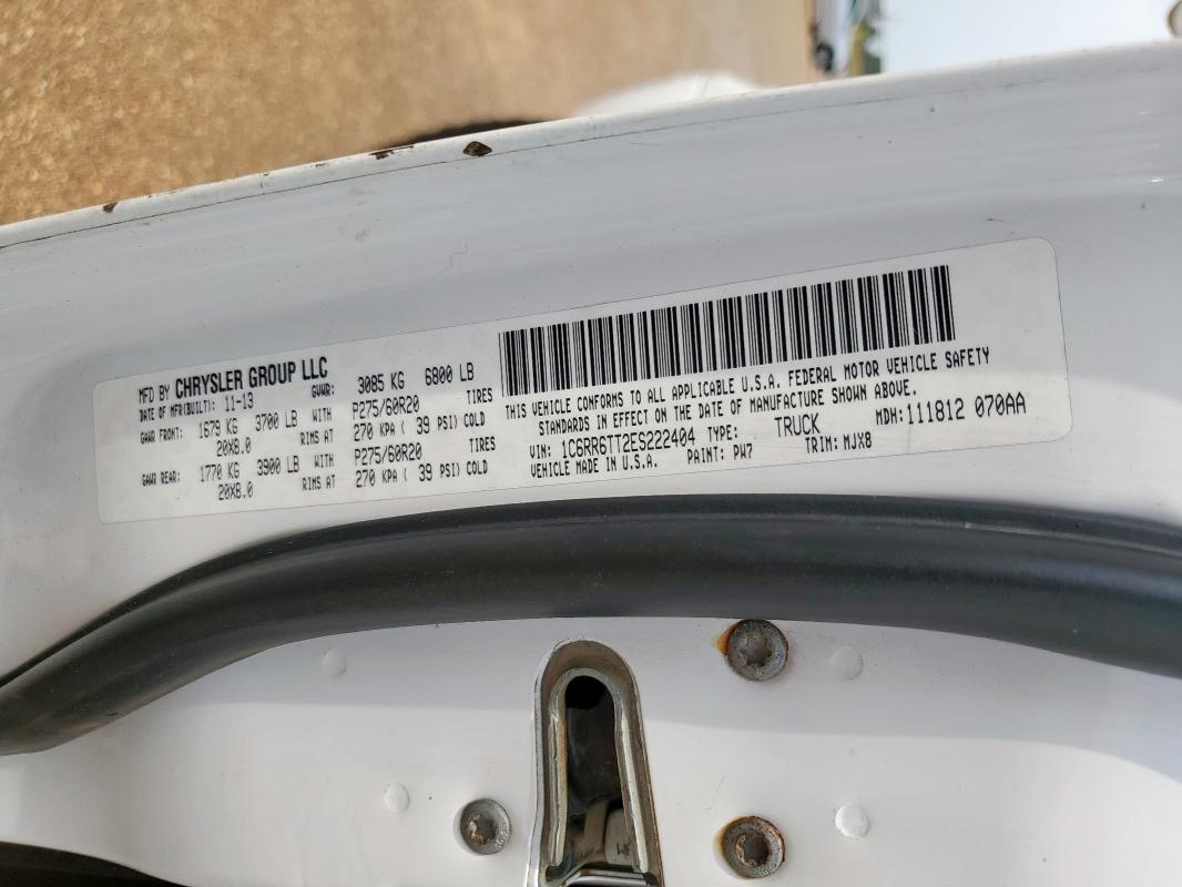 2014 RAM 1500 SLT - 1C6RR6TT2ES222404