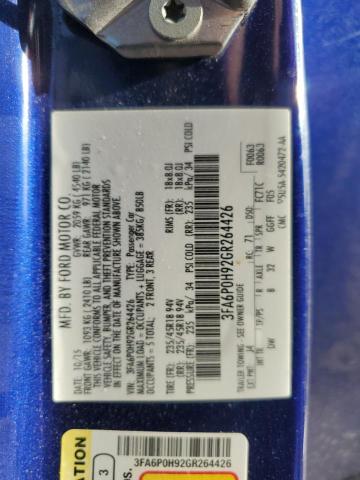 2016 FORD FUSION SE 3FA6P0H92GR264426