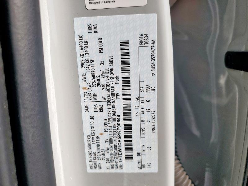 2023 FORD F150 SUPER - 1FTEW1CP5PKF90648