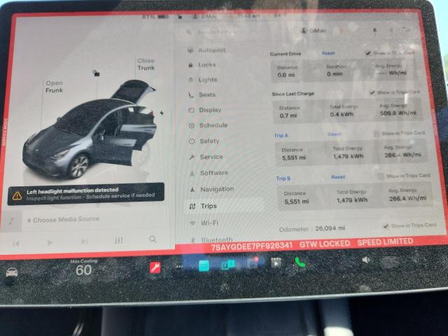 2023 TESLA MODEL Y - 7SAYGDEE7PF926341