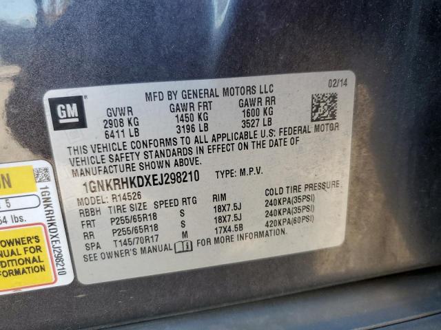 2014 CHEVROLET TRAVERSE L #3296449648