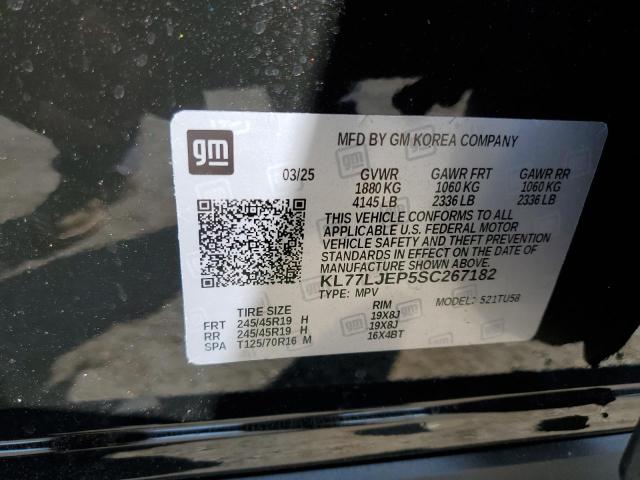 2025 CHEVROLET TRAX 2RS KL77LJEP5SC267182