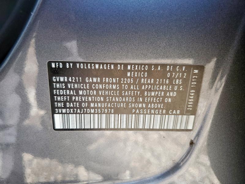 2013 VOLKSWAGEN JETTA SE - 3VWDX7AJ7DM357978