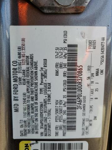 2013 FORD FUSION SE #3276585065